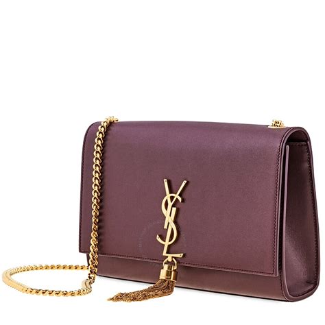 burgundy ysl bag|saint laurent bag with tassel.